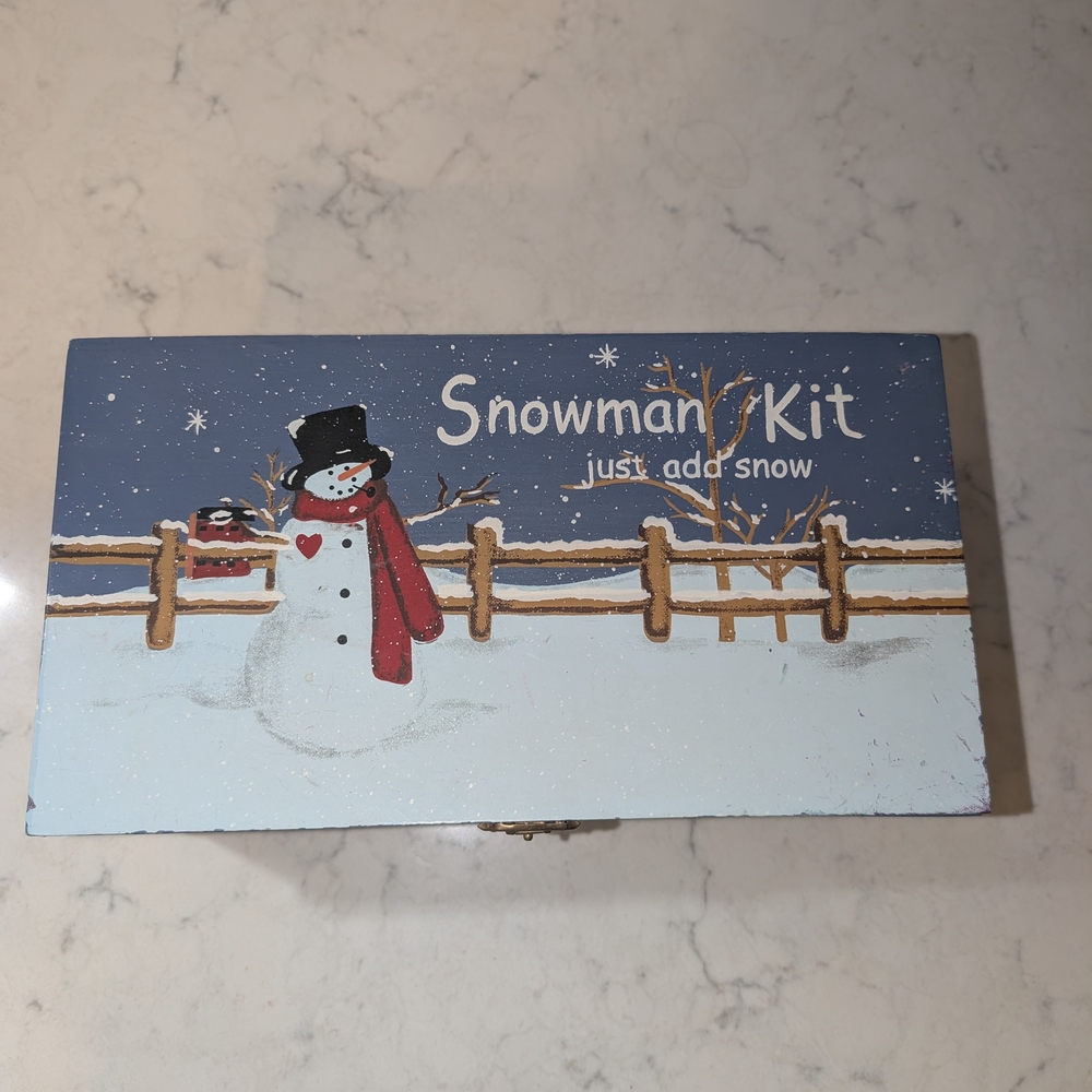 Vintage Snowman Kit Decorative Box